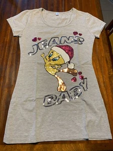 Maglietta Maniche Corte Disegno Disney Paillettes Titty - Foto 1 di 3