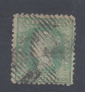 AUSTRALIA - VICTORIA 1859 2s. DULL BLUISH GREEN USED SG 82 - Picture 1 of 2