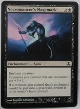 MAGIC THE GATHERING MTG GUILDPACT BLACK NECROMANCER'S MAGEMARK ENCHANTMENT CARD
