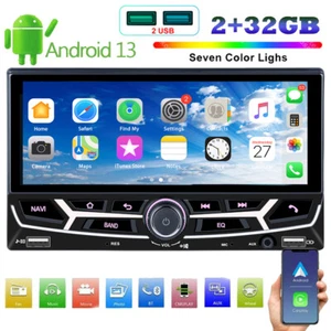 6.9" Carplay Car Stereo Radio 2 Din Android 13 2+32G GPS Wifi BT Touch Screen FM - Picture 1 of 15