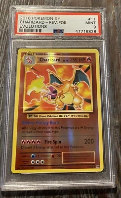 Pokemon Psa 9 Holograma Inverso Charizard 11/108 XY Evoluciones Foto 1 de 2