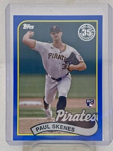 Aggiornamento 2024 Topps Paul Skenes Rookie 1989 Topps Blue #89US-46 Pirates RC SP - Foto 1 di 2