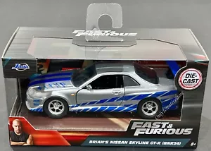 Jada Fast And Furious Brian's Nissan Skyline GT-R R34 Silver 1:32 - Picture 1 of 1
