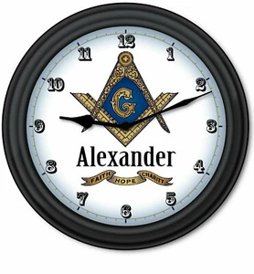 Reloj de pared masónico masón logia - masonería oficina en casa - GRAN REGALO - Imagen 1 de 1