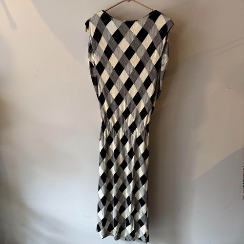 MAISON MARGIELA Abito Martin Margiela pezzo unico quadri bianco etichetta taglia M