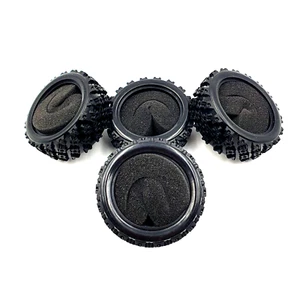 Set pneumatici blocco 1/10 RC RALLY per ruote 52mm X 26mm, 12mm HEX Tamiya, Kyosho HPI - Foto 1 di 4