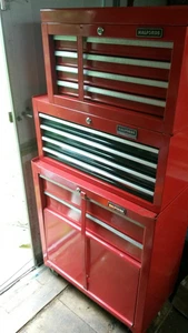 halfords tool boxes, top, middle, bottom. Packed with tools - Picture 1 of 12