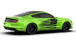 Side door US flag graphics stickers decals compatible with Ford Mustang - Picture 1 of 15