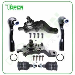 6pcs For 2000-2002 Toyota Tundra Front Lower & Upper Ball Joints Tie Rod Ends