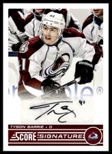 2013-14 Score Signatures Tyson Barrie Auto Colorado Avalanche #SS-TB R89