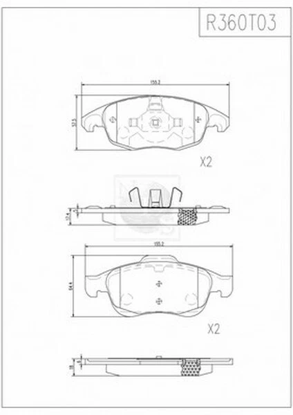Kit pastiglie freno PER Peugeot 305 II Break 1.9 72 KW 98 CV - Imagen 1 de 1