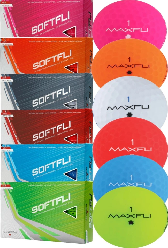 Maxfli SoftFli Matte Golf Balls Low Compression 35 Soft Feel 12/24/36 Pack - Image 1 of 4