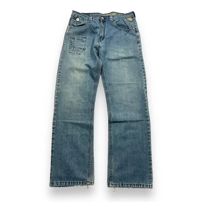 Jeans Vintage Raider Y2K Funky Cargo Bolsillo Lavado Ligero 34 31 Foto 1 de 4