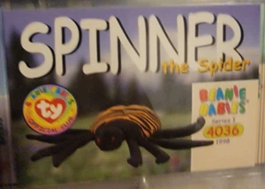 Spinner The Spider Serie I 1 TY Beanie Babies Tarjetas de Coleccionista Club Oficial - Imagen 1 de 1