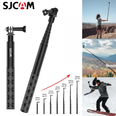 SJCAM Monopie telescópico de fibra de carbono para móvil GoPro Insta 360 de 120 cm