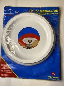 Westinghouse Lighting 10" Smooth White Finish Ceiling Medallion 77037 Paintable - Picture 1 of 2