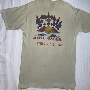 Vintage 1996 Sturgis Bike Week Eagle Skull F#@! The World T-shirt Med. BadA$$ - Picture 1 of 9
