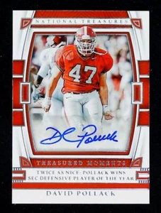 2023 Panini National Treasure Collegiate Signature David Pollack AUTO/99 Georgia - Picture 1 of 2