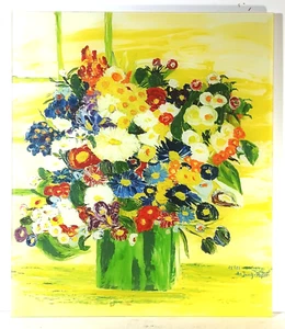 GERMAN H JUNG-PAPST SIGNED ORIG OIL CANVAS STILL LIFE ACRYLIC FRAMING - Picture 1 of 9