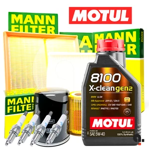 KIT Tagliando + CANDELE + OLIO MOTUL 5W40 Fiat 500 Panda Lancia Ypsilon 1.2 - Foto 1 di 14