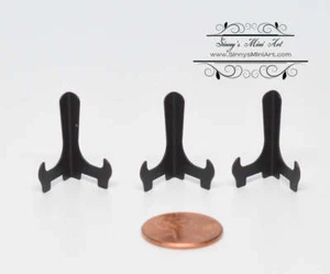 1:12 Metall schwarz Puppenhaus Miniatur Teller Ständer D104-SCHWARZ - Bild 1 von 3