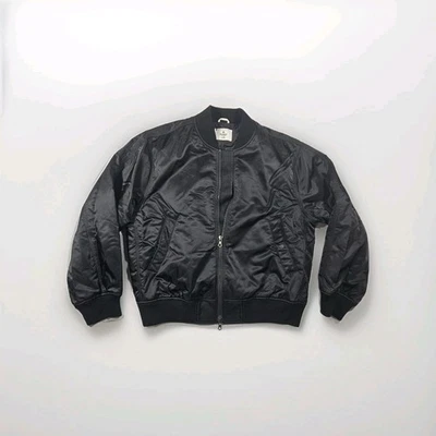 Reigning Champ Satin Black Zip Primaloft Insulated Coaches Varsity Jacket XL - Image 1 of 4