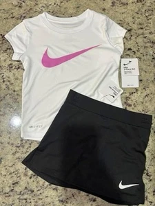 Nike Little Girls Skort Outfit Set NEW Size 6x Dri Fit Built In Shorts - Picture 1 of 1