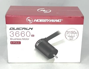Hobbywing Quicrun 3660 G2 3150kV 4-Pole Brushless Motor for 1:10 Sport RC - Picture 1 of 2