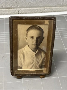 VINTAGE PHOTO FRAME PHOTOGRAPH ART DECO NOUVEAU ART BOY CHILD - Bild 1 von 6