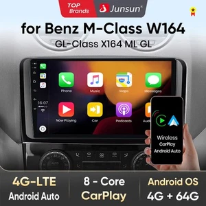 Radio Coche DAB+8 Núcleos Android 14 Para Mercedes Clase ML/GL W164 X164 CarPlay Navi - Imagen 1 de 14