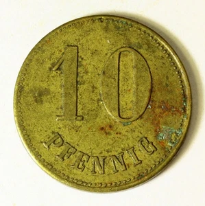 GERMANY 10 Pfennig ND - Bronze - Cantine Rietherthal - XF - 3903 - Picture 1 of 2