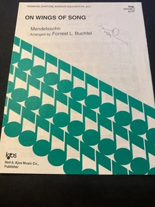 On Wings of Song Trombone/Bassoon or Baritone & Piano by Mendelssohn Kjos S649 - Picture 1 of 3