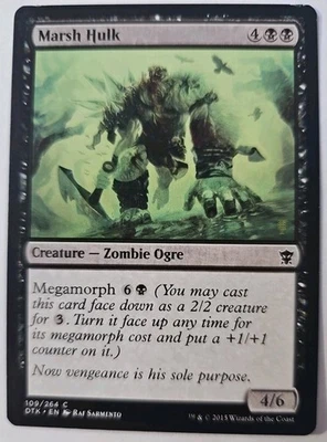 MTG Magic The Gathering Card Marsh Hulk Creature Zombie Ogre Black DTK 2015 - Image 1 of 2