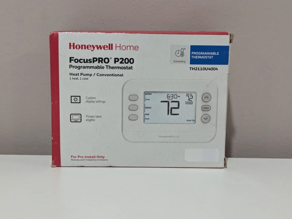 Honeywell Home TH2110U4004 FocusPRO P200 1H/1C Programmable Thermostat - Image 1 of 1
