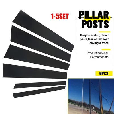 6-30x Black Pillar Posts Door Trim Molding Fits 97-02 03 BMW 525i 528i 530i 540i - Imagem 1 de 4