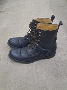 Dolce & Gabbana Waxed Flash Brown Leather Boots Men's Size 9.5-10 us - Picture 1 of 13