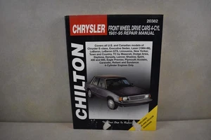 Chilton's Repair Manual Chrysler FWD Cars 4 Cyl 1981-1995 20382 K-Car - Picture 1 of 2