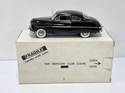 1949 Mercury Club Coupe Black Danbury Mint 1:24 Diecast Car In Box With COA - Image 1 of 4