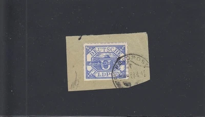 Feldpost: MiNr. 13b auf Briefstück, Datum 9.4.1945, BPP Attest - Bild 1 von 2