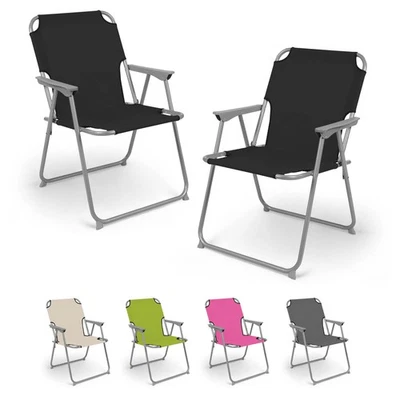 SPETEBO Gartenstuhl klappbar 2er Set bis 120kg - 5 Farben - Camping Festival Klapp Stuhl