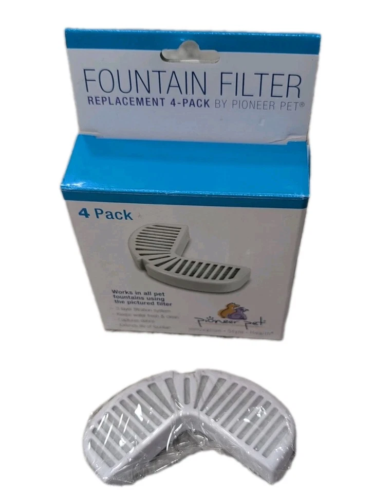 NUEVO PAQUETE DE 4 filtros de fuente de agua para mascotas Pioneer #3014 perro/gato + 1 individual Foto 1 de 4