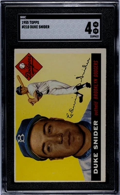 1955 Topps Duke Snider #210 SGC 4 - Imagem 1 de 2