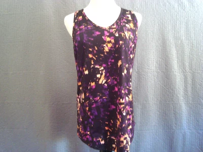 Camiseta sin mangas FILA Sport Ejercicio Negra Multicolor Raceback para mujer talla L Foto 1 de 4