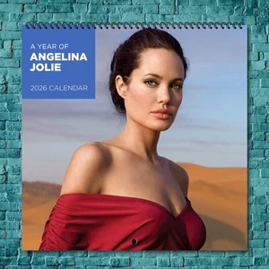 Angelina Jolie 2026 Hollywood Stars Kalender, 12 Monate Wand Wandkalender - Bild 1 von 4