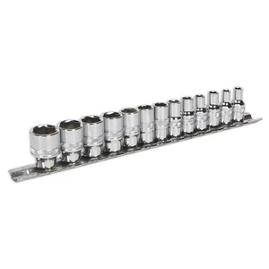 Sealey Metric Socket Set 13pc 1/4"Sq Drive Lock On Chrome 6pt metric AK2746 - Picture 1 of 1