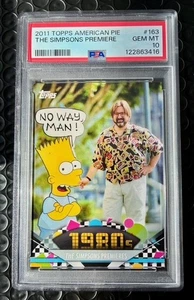 2011 Topps American Pie THE SIMPSONS Premieres card 163 PSA 10 *Low Pop* - Picture 1 of 2