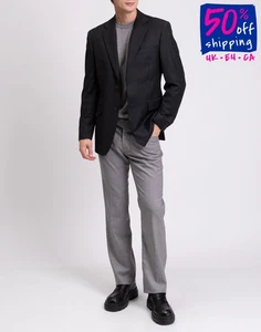 RRP€483 PAOLONI Wool Flannel Blazer Jacket IT50 US40 L Pinstripe Made in Italy - Picture 1 of 12