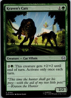 Kraven's Cats Foil Marvel's Spider-Man 104 NM - Image 1 of 2