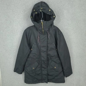 Chaqueta Abrigo Mujer J Crew Perfect Invierno Parka Primaloft Eco Capucha Mediana Cremallera - Imagen 1 de 14