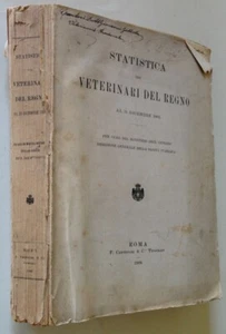 AA VV Statistik der Tierärzte des Königreichs zum 31. Dezember 1905 Rom 1906 - Bild 1 von 6